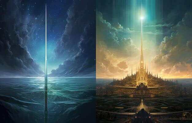 A split-screen image contrasting a high-budget, visually stunning scene from a new fantasy series on one side and a simple, dialogue-driven scene from a critically acclaimed drama on the other. The image illustrates the varying types of content that can justify streaming price increases.