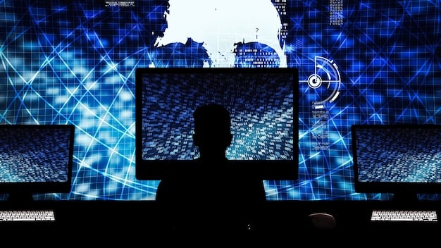A digital illustration representing hackers attempting to access a network server, symbolizing the unauthorized access and distribution of copyrighted network TV content.