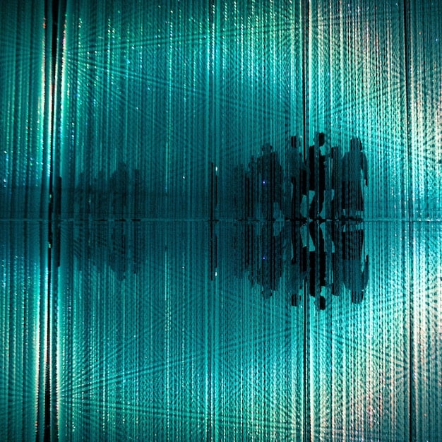 A visual representation of forensic watermarking technology embedding hidden data within a video stream, used to trace the source of illegal distribution.