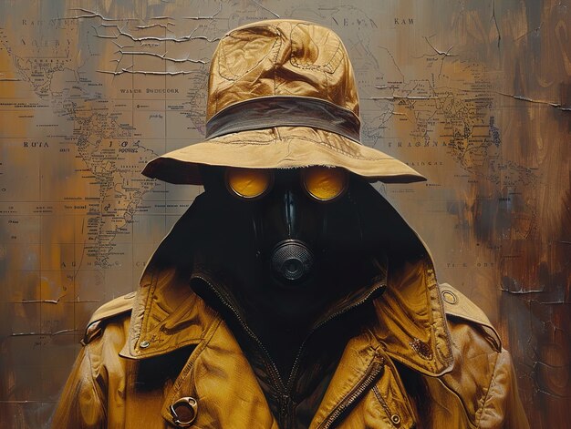 A stylistic shot highlighting the masked characters and dystopian settings of HBO's 