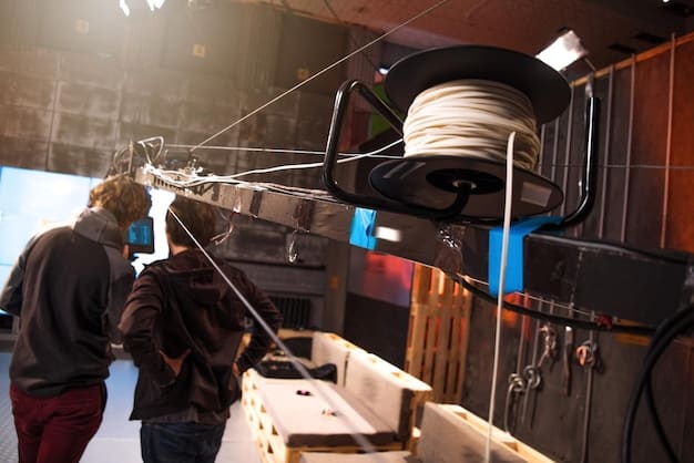 A behind-the-scenes photo from the set of a popular cable original, showing the production crew and actors working together. The image should highlight the high production values and attention to detail that go into creating these shows.