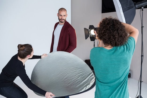 A behind-the-scenes photo from the set of a limited series, showcasing the director giving instructions to the actors, highlighting the meticulous production process.