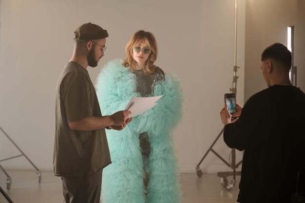 A behind-the-scenes image of a limited series set, showcasing the attention to detail in costume design and set decoration. The image should highlight the high production values associated with limited series.