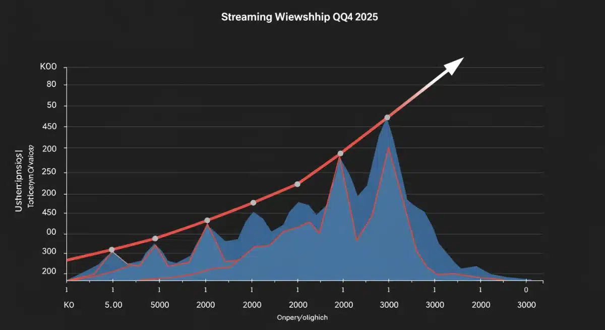 Streaming viewership surge Q4 2025 data graph
