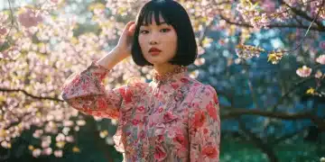 Model showcasing limited edition spring apparel from an exclusive 2026 campaign