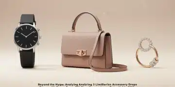 Three distinct luxury limited series accessories, a watch, handbag, and jewelry, against an elegant background.