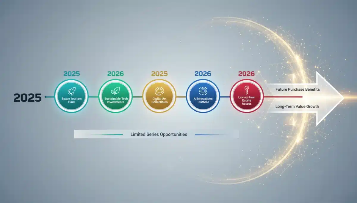 Infographic illustrating the 2026 limited series launch timeline and future purchase benefits.