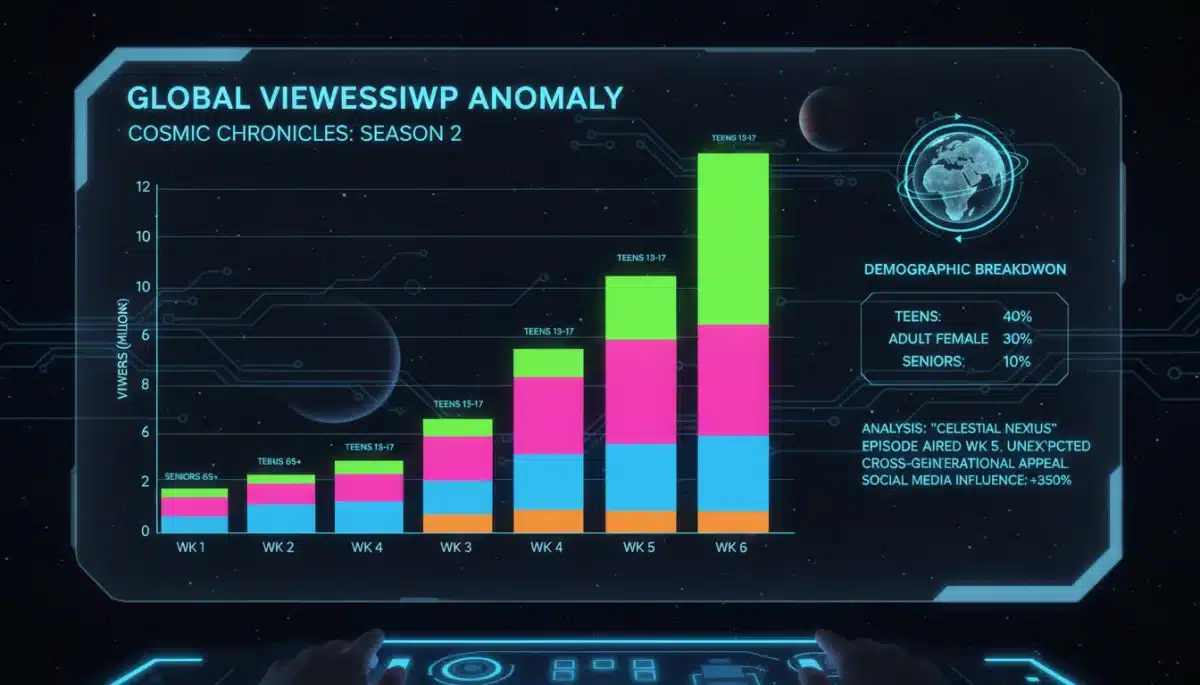 Bar graph illustrating strong TV viewership and demographic appeal