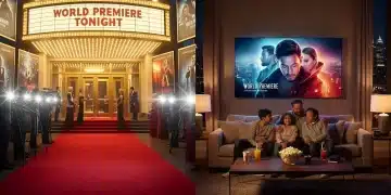 Illustration of day-and-date cinematic and streaming release, 2026