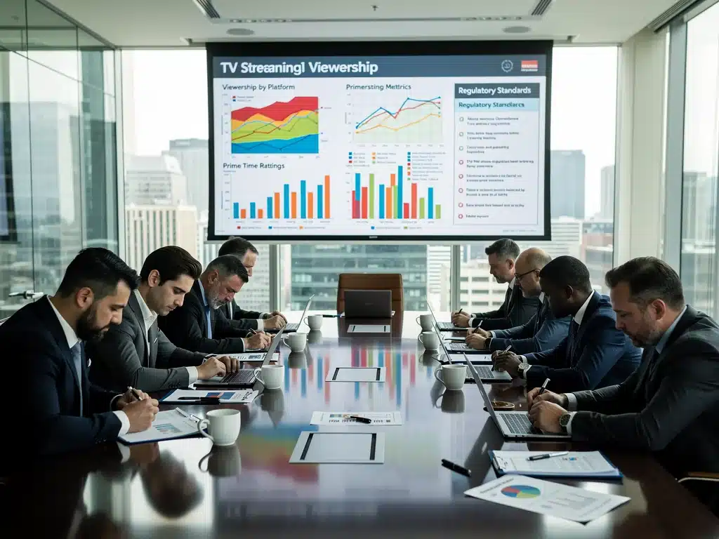 Media executives discussing policy impacts on content strategy.