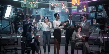 Viewers engaging with interactive cable original content through various devices in 2026.