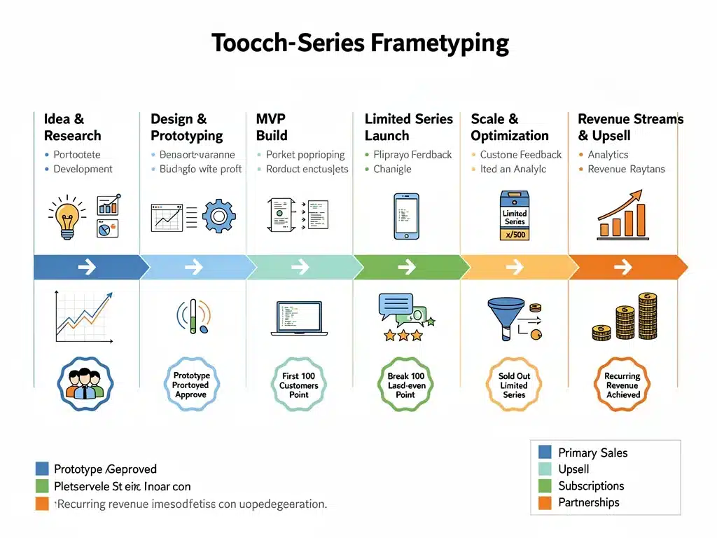 Infographic on multi-stage product development for limited series