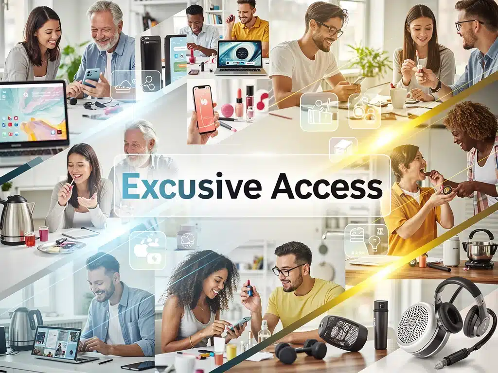 Participants engaging with exclusive limited series products